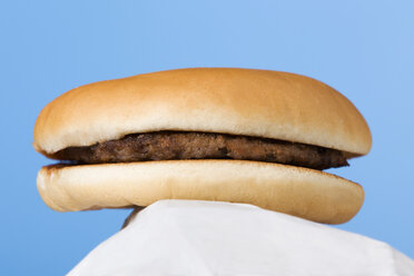 Hamburger on paper, studio shot - WSF000011