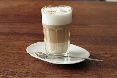 Latte macchiato on table - STKF000616