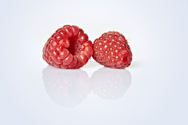 Two raspberries, close up - STKF000634