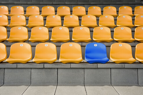 Germany, Bavaria, Empty stadium seats - RNF001292