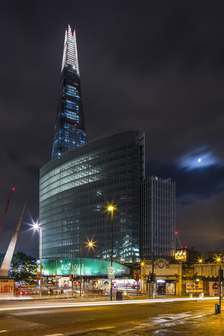 UK, London, London, Blick auf The Shard bei Nacht, lizenzfreies Stockfoto