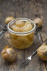 Pickled onions in preserving jar - LVF000337