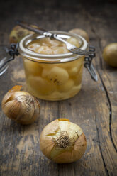 Pickled onions in preserving jar - LVF000335