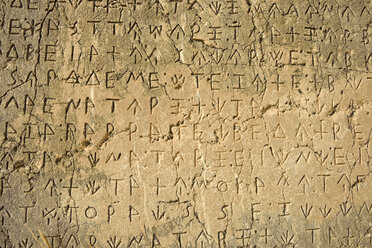 Türkei, Lykien, lykische Inschrift, archäologische Stätte von Xanthos, Unesco-Weltkulturerbe - ES000753