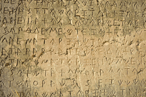 Turkey, Lycia, lycian inscription, archaeological site of Xanthos, Unesco World Heritage Site - ES000753