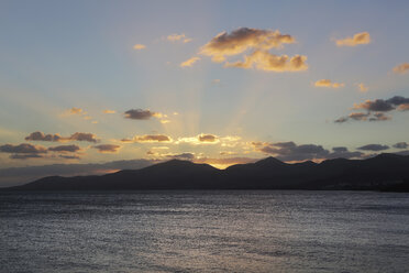 Spain, Lanzarote, Sunset at Puerto del Carmen - JATF000474