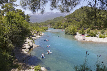 Turkey, Antalya Province, Manavgat, Koepruelue Canyon National Park, Koepruecay river, rafting - SIE004677