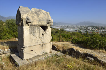 Türkei, Lykien, lykischer Sarkophag, archäologische Stätte von Xanthos - ES000780