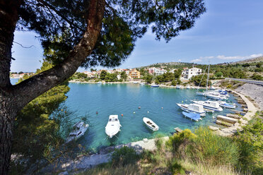 Croatia, Dalmatia, Zaboric, Boats in fishing harbour - AMF001281