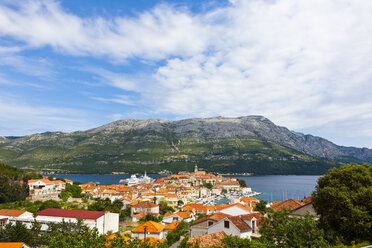 Kroatien, Dalmatien, Blick auf Korcula - AM001272