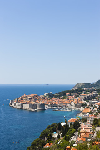 Kroatien, Dubrovnik, Blick auf die Altstadt, lizenzfreies Stockfoto