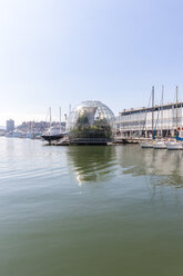 Italien, Genua, Glaskugel La Biosfera in Porto Antico - AM001344