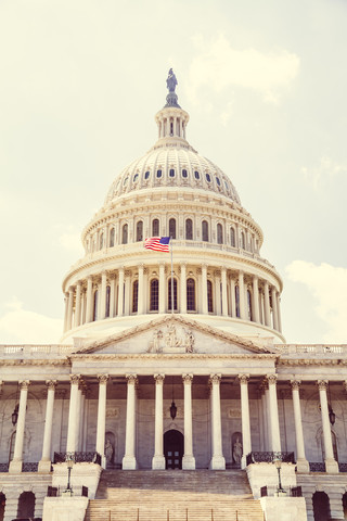 USA, Washington D.C., Äußeres des Kapitols, lizenzfreies Stockfoto