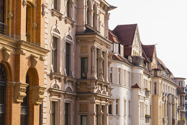 Germany, Saxony-Anhalt, Halle, Row of restored town houses - WDF002062