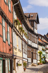 Germany, Saxony-Anhalt, Quedlinburg, Timber-framed houses - WD002050