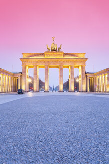 Germany, Berlin Brandenburg Gate in the evening - MSF003125