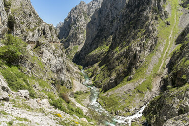 Spanien, Asturien, Nationalpark Picos de Europa, Ruta del Cares, Schlucht mit Rio Cares - LA000295
