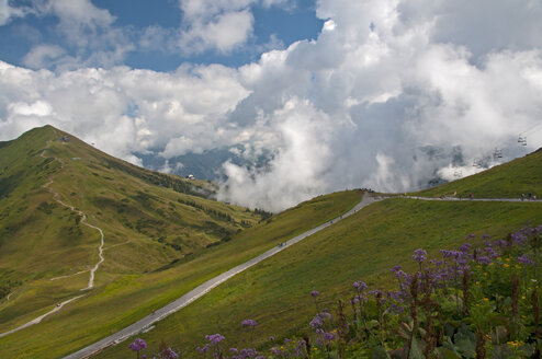 Deutschland, Bayern, Oberallgäu, Oberstdorf, Wanderwege an der Station Kanzelwandbahn zum Fellhorn - WG000108