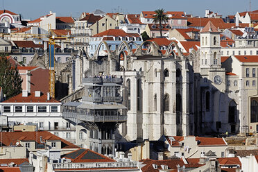 Portugal, Lisboa, Blick über Baixa und Chiado - BIF000088