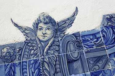 Portugal, Lissabon, Alfama, Miradouro de Santa Luzia, Azulejos - BIF000128