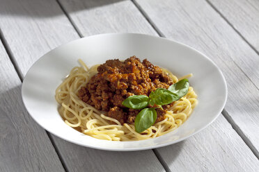 Spaghetti mit Bolognese-Sauce, Nahaufnahme - CSF020461