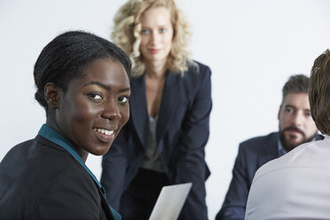 Germany, Neuss, Business people in meeting - STKF000888