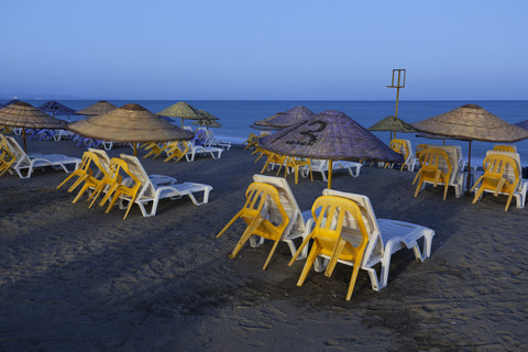 Türkei, Strand von Anamur bei Nacht, lizenzfreies Stockfoto