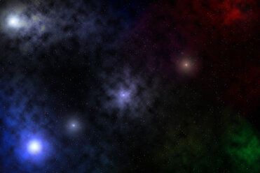 Sternenhimmel, Galaxienhaufen, Komposition - GFF000327