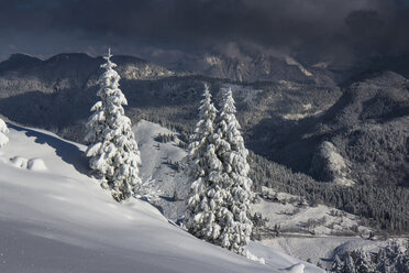 Deutschland, Bayern, Sudelfeld, Berge im Winter - FFF001383