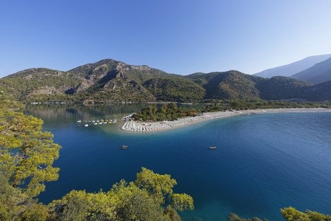 Türkei, Lykien, Strand und Lagune von Oeluedeniz, lizenzfreies Stockfoto