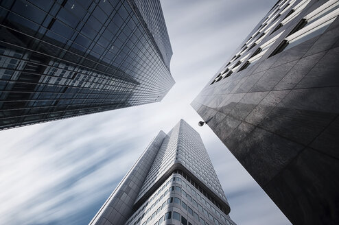 Germany, Hesse, Frankfurt, high-rise buildings Skyper and Silver tower, long exposure - WAF000033