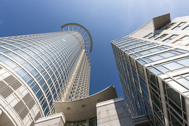 Germany, Hesse, Frankfurt, Financial District, Westend Tower, low angle wiew - AM001497