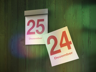 Calendar at Christmas time, 3D Rendering - UWF000003