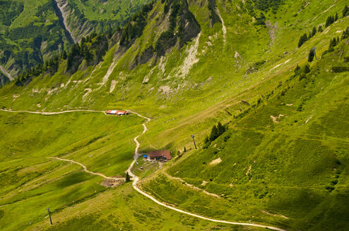 Österreich, Vorarlberg, Kleinwalsertal, Allgäuer Alpen, Luechle Alp, Wege - WGF000233