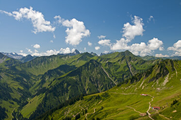 Österreich, Vorarlberg, Kleinwalsertal, Allgäuer Alpen, Panorama, Luechle Alp - WG000234