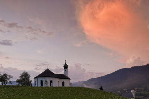 Austria, Tyrol, Schwaz, St. Anne's Chapel in Achenkirch stock photo