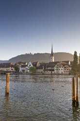 Switzerland, Thurgau, old town Stein am Rhein in the morning - MSF003177