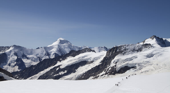 Schweiz, Berner Oberland, Aletschgletscher, Blick auf das Aletschhorn - WWF002935