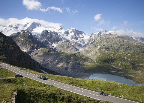 Schweiz, Urner Alpen, Sustenpass und Steinsee, lizenzfreies Stockfoto