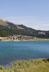 Schweiz, Oberengadin, Blick auf den Champfer See - WWF002987