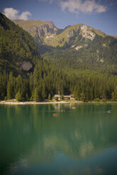 Italy, Trentino-Alto Adige, Alto Adige, Puster Valley, view of Lake Prags - MJF000479