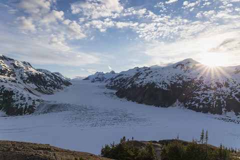 Grenzregion Alaska-Britisch-Kolumbien, Lachsgletscher, lizenzfreies Stockfoto