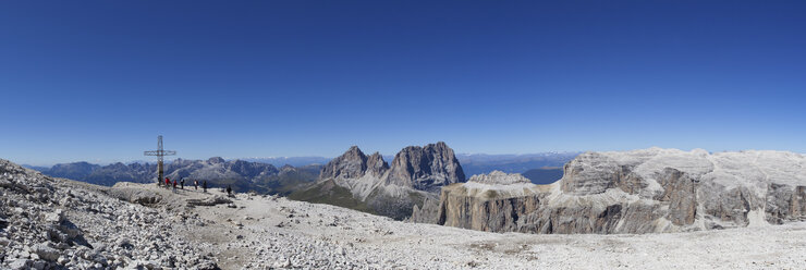 Italien, Trentino, Belluno, Berglandschaft am Sass Pordoi - WWF003152