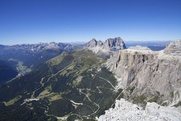 Italien, Trentino, Belluno, Blick vom Sass Pordoi - WWF003053