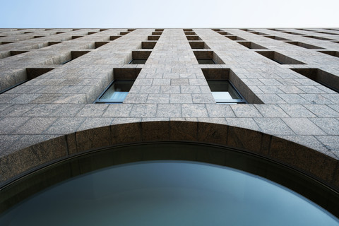 Germany, Baden-Wuerttemberg, Freiburg, part of granite cladding stock photo