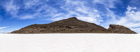 Bolivien, Altiplano, Insel im Salar de Uyuni, lizenzfreies Stockfoto