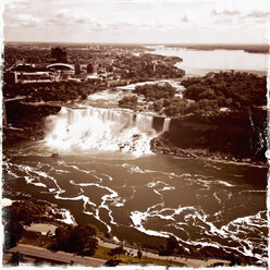 Amerikanische Niagarafälle vom Skylon Tower, Kanada, Ontario, Niagarafälle - SEF000256