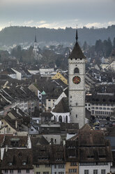 Switzerland, Canton of Schaffhausen, Schaffhausen, old town and church - ELF000775