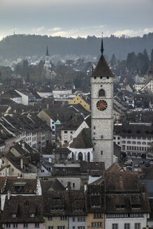 Schweiz, Kanton Schaffhausen, Schaffhausen, Altstadt und Kirche - ELF000775