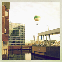 Gas station for alternative energy, gas balloon, Deichtor Center, Germany, Hamburg, Speicherstadt - SEF000264